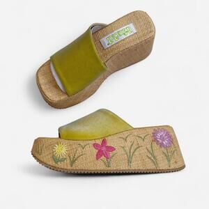 Mudd Platform Sandals Floral Y2K, Women’s 9